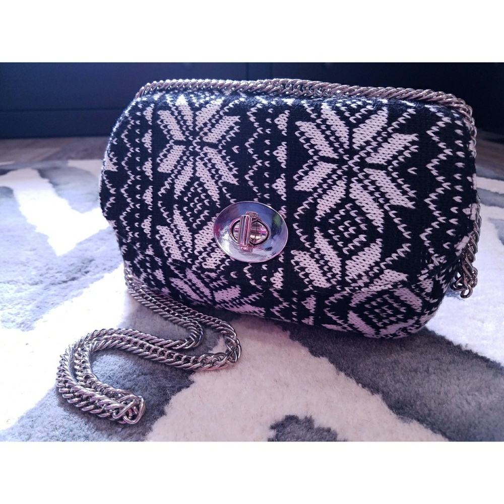 🔲 ASOS Black & White Clutch / Crossbody Bag 🔲